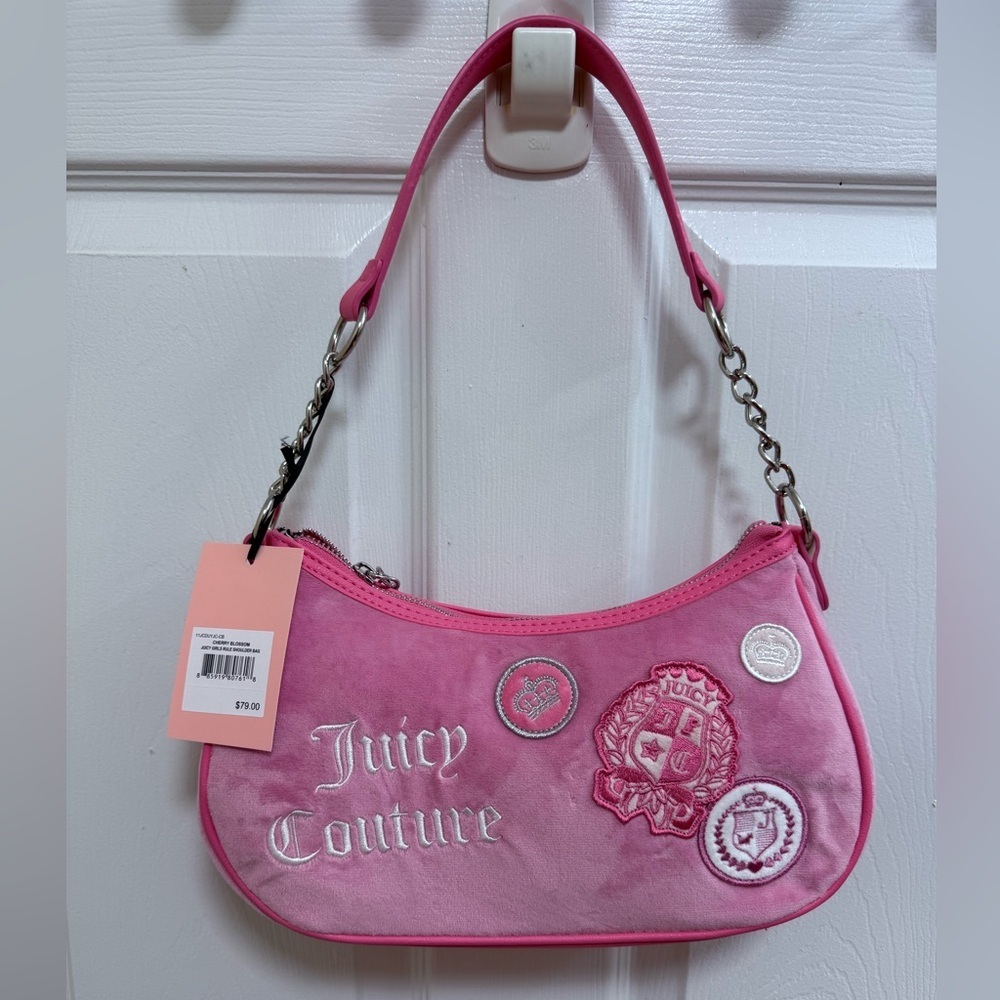 NWT Juicy Couture Cherry Blossom Juicy Girls Rule Shoulder Bag